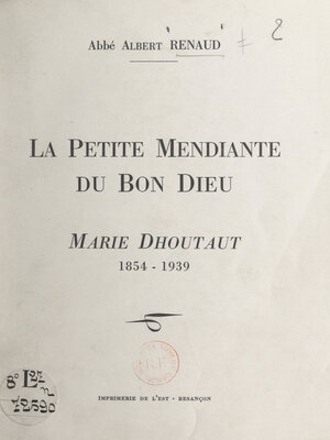 cover image of La petite mendiante du bon Dieu